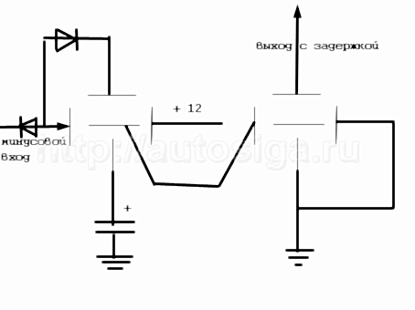 Схема получения второго импульса с задержкой