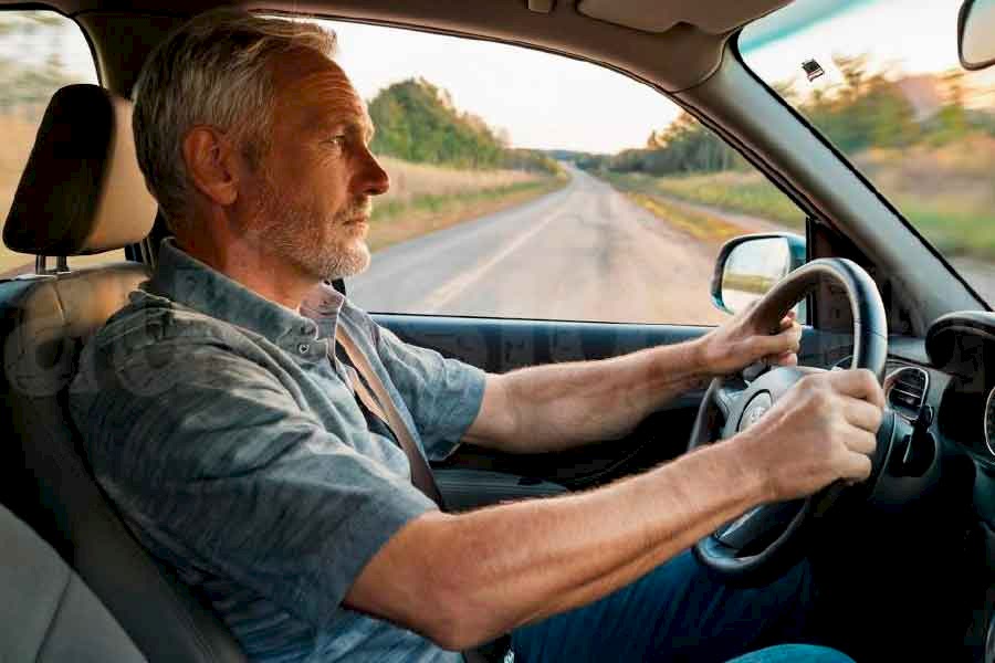 Покупатель проводит тест-драйв подержанного автомобиля