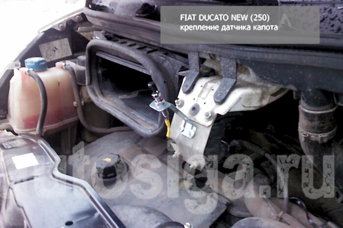 Точки подключения автосигнализации на Fiat Ducato 2014