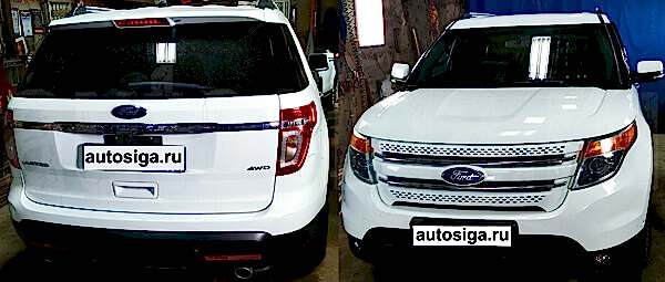 Точки подключения сигнализации на Ford Explorer Limited 2010-2015: автозапуск по can