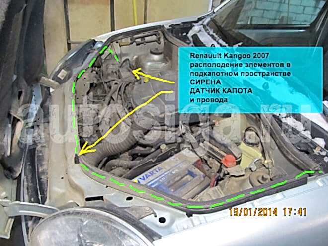 Установка автосигнализации на Renault Kangoo 2007