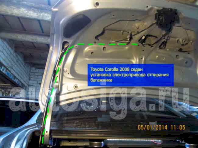 Фото точек подключения автосигнализации на Toyota Corolla