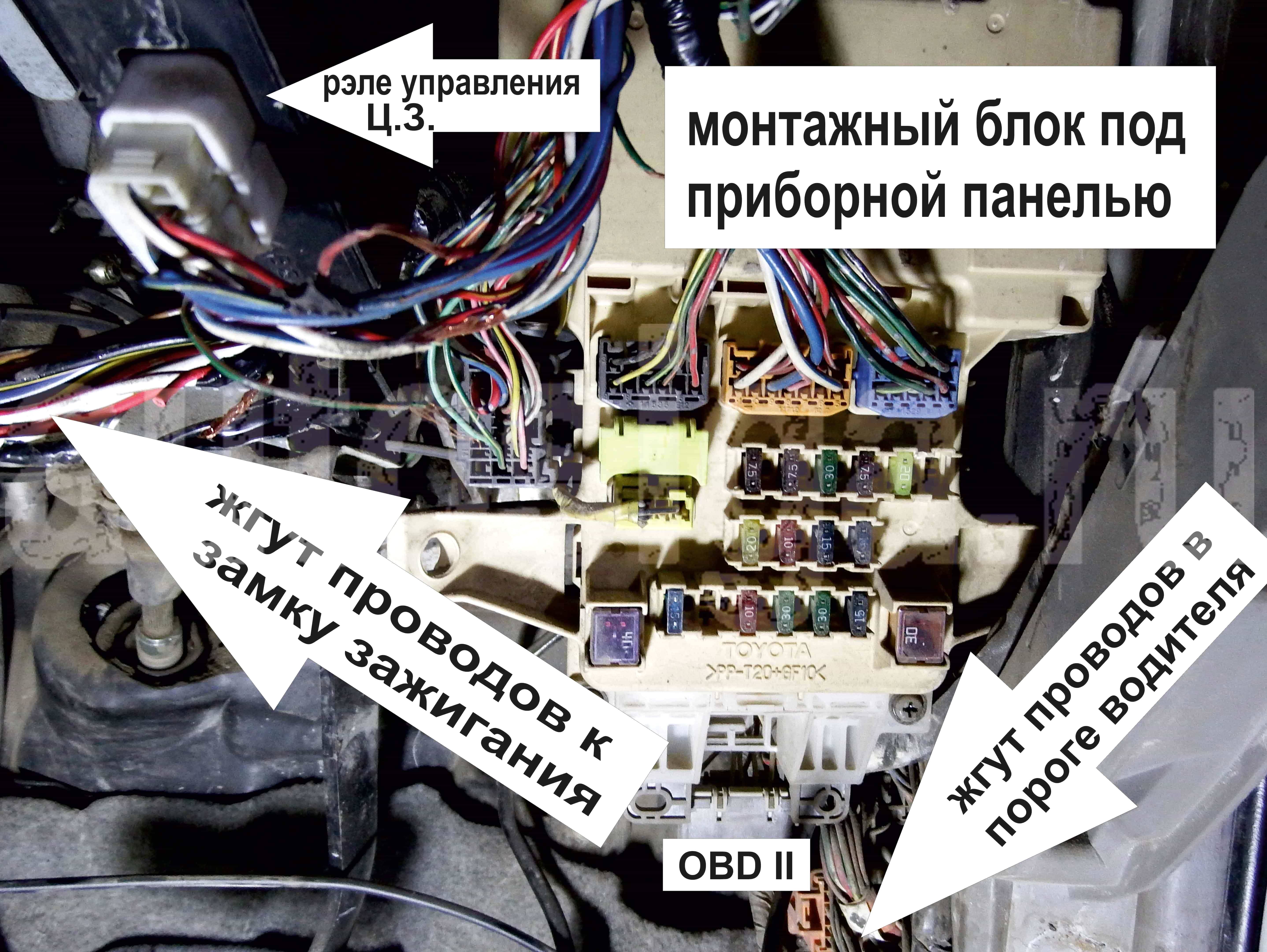 Установка сигнализации на Toyota Nadia